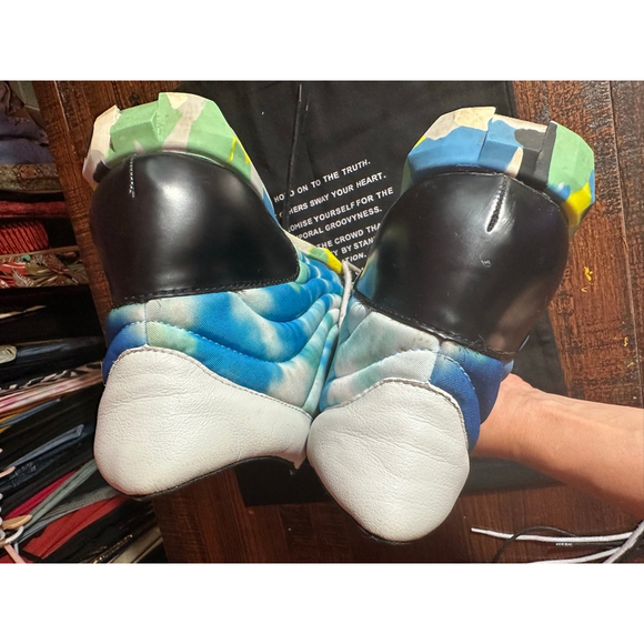 Men's John Fluevog Vegan Vogs Boots 11 Black Blue - Picture 10 of 13